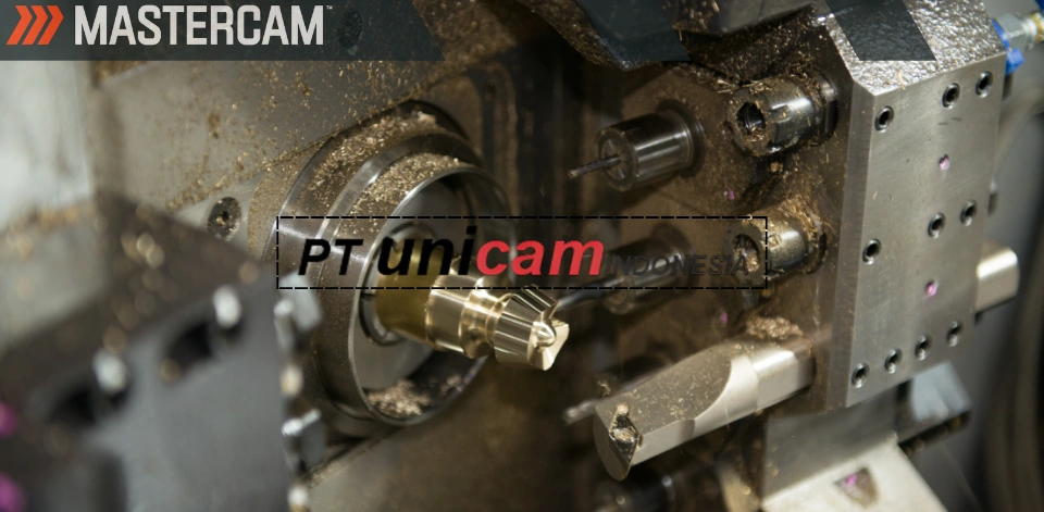 Software CNC Industri Otomotif untuk kebutuhan machining, programming, toolpath, simulasi, dan NC code bersama Unicam Indonesia.